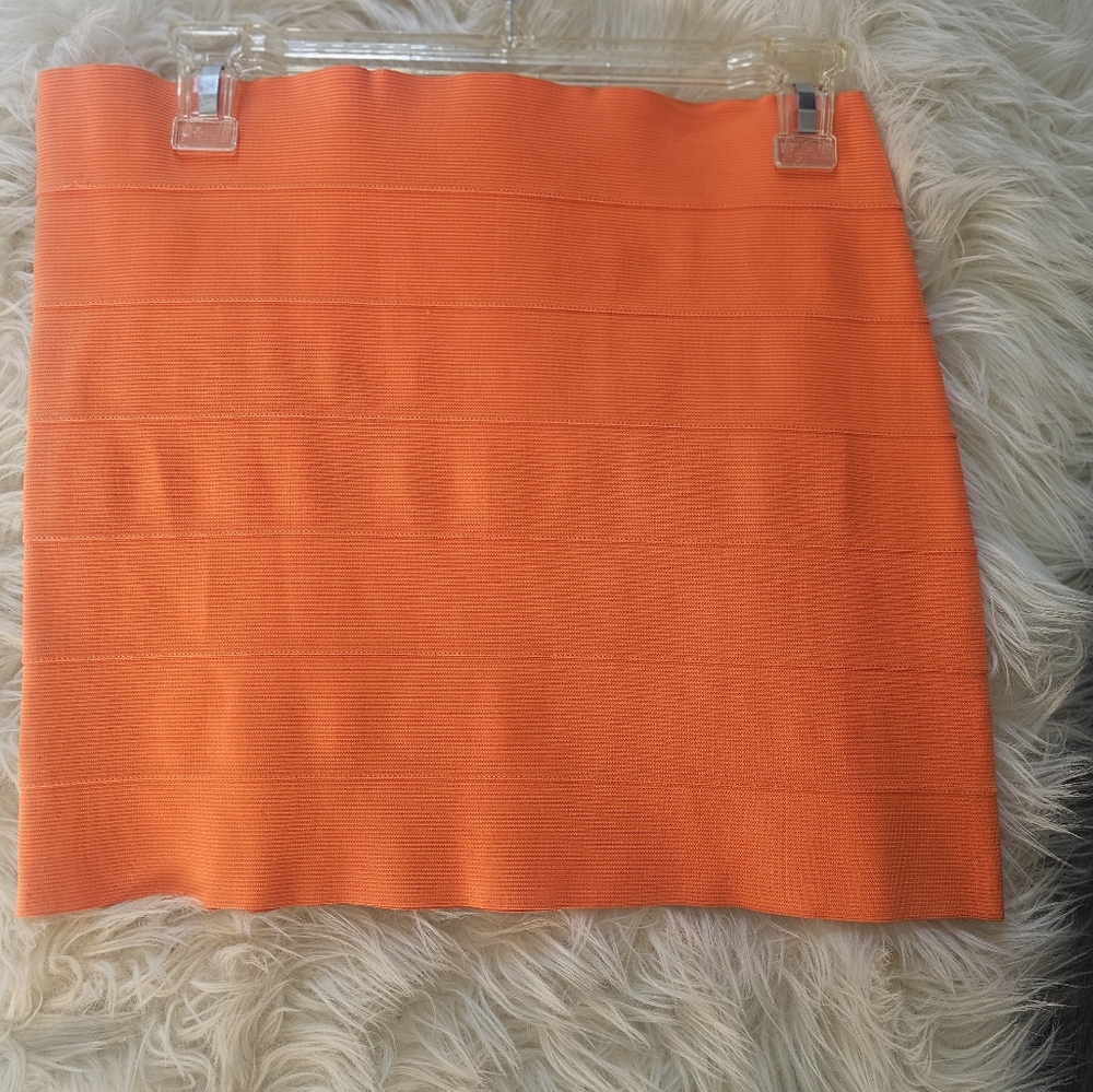 Bright orange bandage skirt
